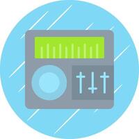 Sound Mixer Flat Circle Icon Design vector