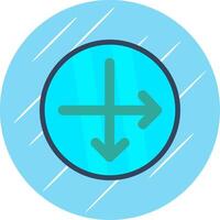 Intersect Flat Circle Icon Design vector