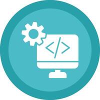 Development Glyph Due Circle Icon Design vector