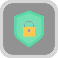 Database Protection Flat round corner Icon Design vector