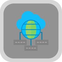 Data Sumit Flat round corner Icon Design vector