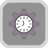 Time management Flat round corner Icon Design vector