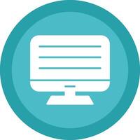 Computer Glyph Due Circle Icon Design vector