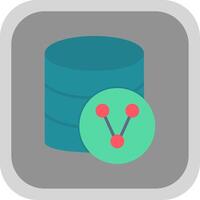 Database Sharing Flat round corner Icon Design vector