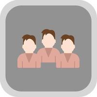 Group Team Flat round corner Icon Design vector