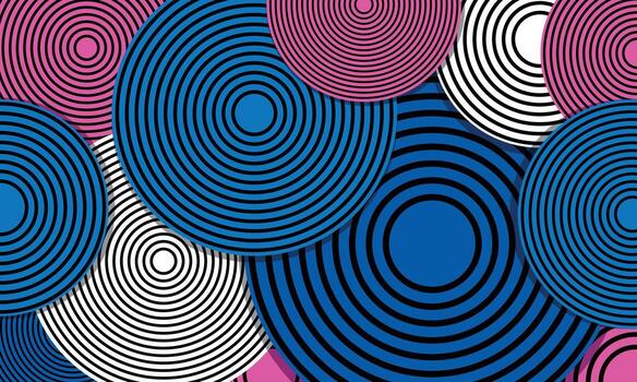 Circle stack pattern abstract background vector