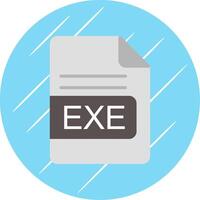 EXE File Format Flat Circle Icon Design vector