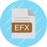 EFX File Format Flat Circle Icon Design vector