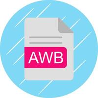 AWB File Format Flat Circle Icon Design vector