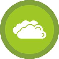 Clouds Glyph Due Circle Icon Design vector