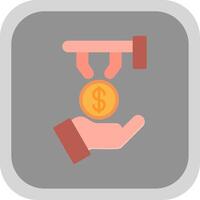 Money Back Guarantee Flat round corner Icon Design vector