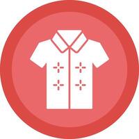 Hawaiian Shirt Glyph Due Circle Icon Design vector