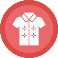 Hawaiian Shirt Glyph Due Circle Icon Design vector