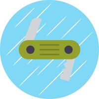 Swiss Army Knife Flat Circle Icon Design vector