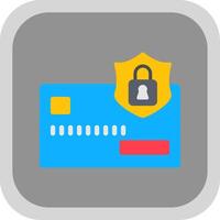 Secure Payment Flat round corner Icon Design vector