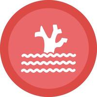 Flood Glyph Due Circle Icon Design vector