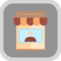 Seller Flat round corner Icon Design vector