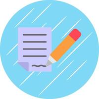 Contract Flat Circle Icon Design vector