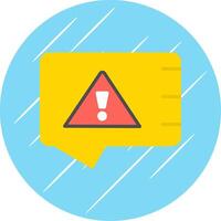 Alert Flat Circle Icon Design vector