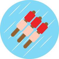 Marshmallows Flat Circle Icon Design vector