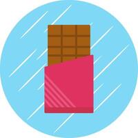 Chocolate Bar Flat Circle Icon Design vector