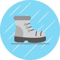 Boot Flat Circle Icon Design vector