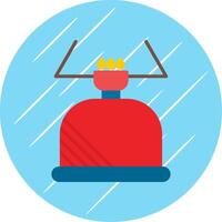 Camping Gas Flat Circle Icon Design vector