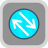 Swap Flat round corner Icon Design vector