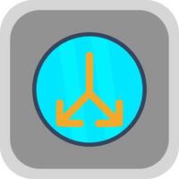 Split Flat round corner Icon Design vector