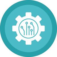 Mining Technology Glyph Due Circle Icon Design vector