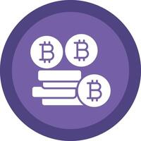 Bitcoins Bitcoins Glyph Due Circle Icon Design vector