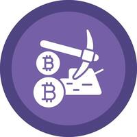 Mining Mining Glyph Due Circle Icon Design vector