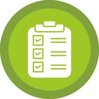 Check List Glyph Due Circle Icon Design vector