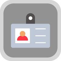 Business Card Flat round corner Icon Design vector