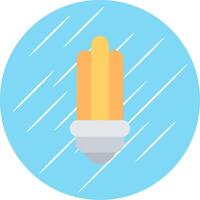 Bulb Flat Circle Icon Design vector