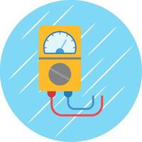 Voltage Indicator Flat Circle Icon Design vector