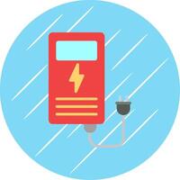 Electric Station Flat Circle Icon Design vector