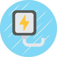 Wireless Charger Flat Circle Icon Design vector