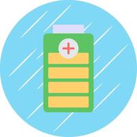 Battery Level Flat Circle Icon Design vector