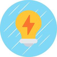 Light Bulb Flat Circle Icon Design vector