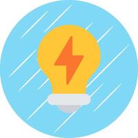 Light Bulb Flat Circle Icon Design vector