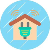 Smart Home Flat Circle Icon Design vector