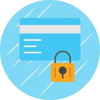 Secure Payment Flat Circle Icon Design vector