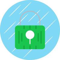 Locked Flat Circle Icon Design vector