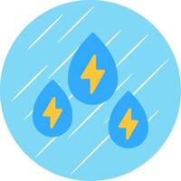 Hydro Power Flat Circle Icon Design vector