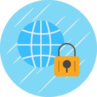 Internet Security Flat Circle Icon Design vector