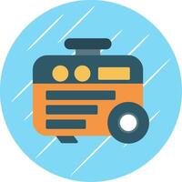 Electric Generator Flat Circle Icon Design vector