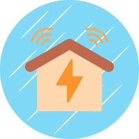 inteligente hogar plano circulo icono diseño vector
