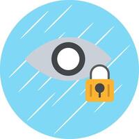 Retinal Scan Flat Circle Icon Design vector