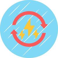 Renewable Energy Flat Circle Icon Design vector